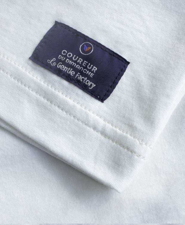 Tee-shirt Charline écru en coton bio – La Gentle Factory – Zoom étiquette