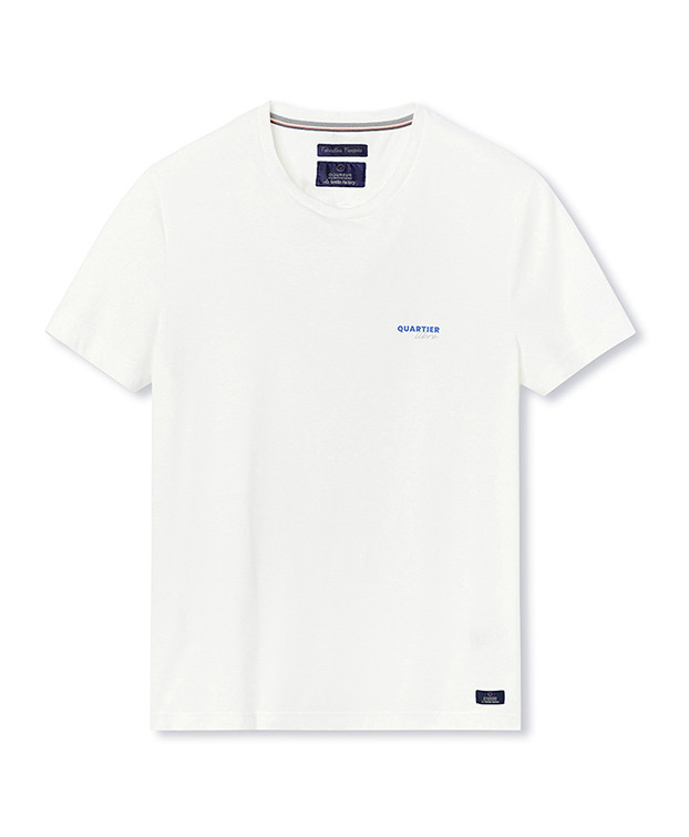 Tee-shirt Cory écru en coton bio– La Gentle Factory – Vue à plat