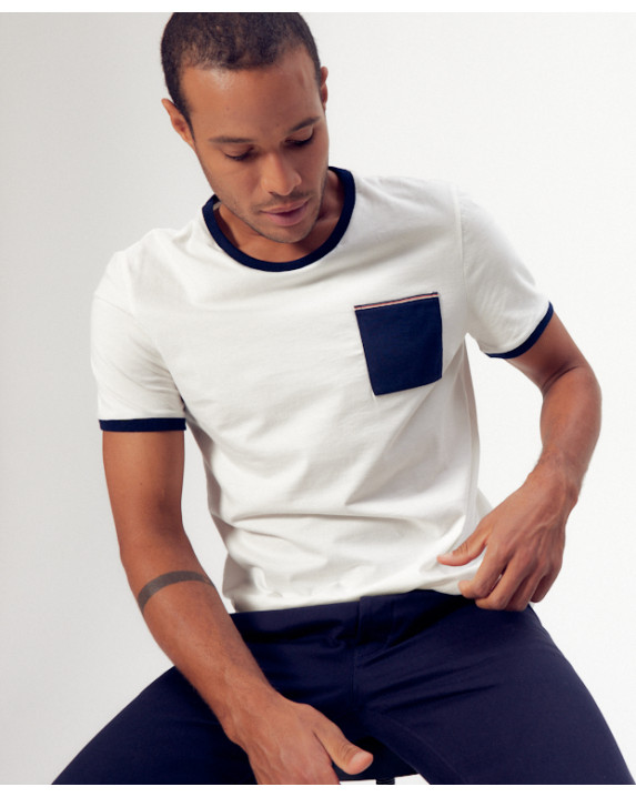 Tee-shirt Pacome écru en coton bio - La Gentle Factory - vue de face