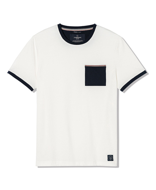 Tee-shirt Pacome écru en coton bio - La Gentle Factory - Vue à plat Tee-shirt Pacome écru en coton bio - La Gentle Factory - Vue à plat