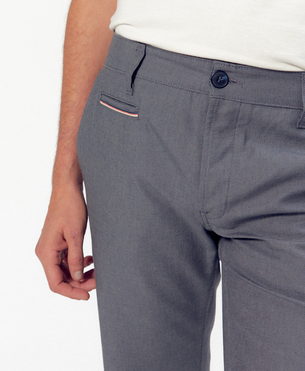 Chino Carlito gris anthracite en coton bio - La Gentle Factory - Vue ceinture