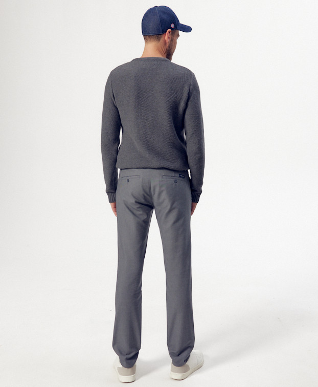 Chino Carlito gris anthracite en coton bio - La Gentle Factory - Vue de dos 2