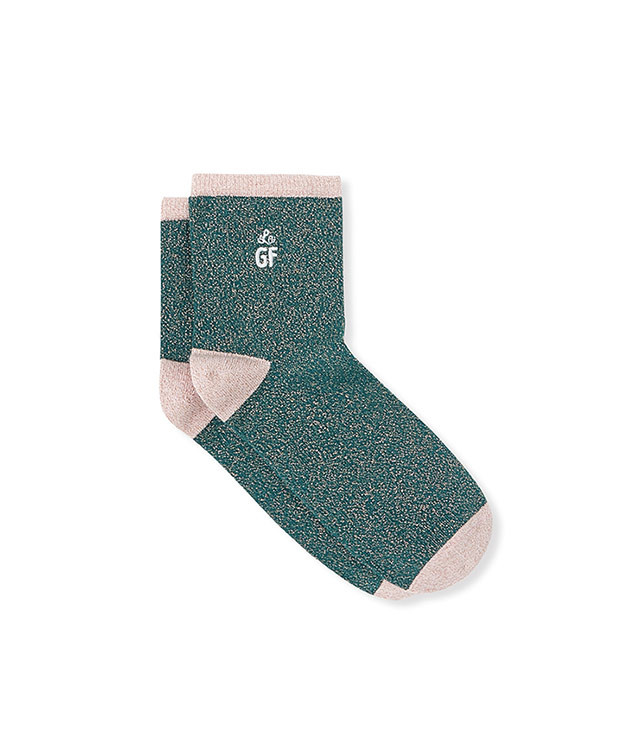 Chaussettes Clara vert fonçé - La Gentle Factory - Vue à plat Chaussettes Clara vert fonçé - La Gentle Factory - Vue à plat