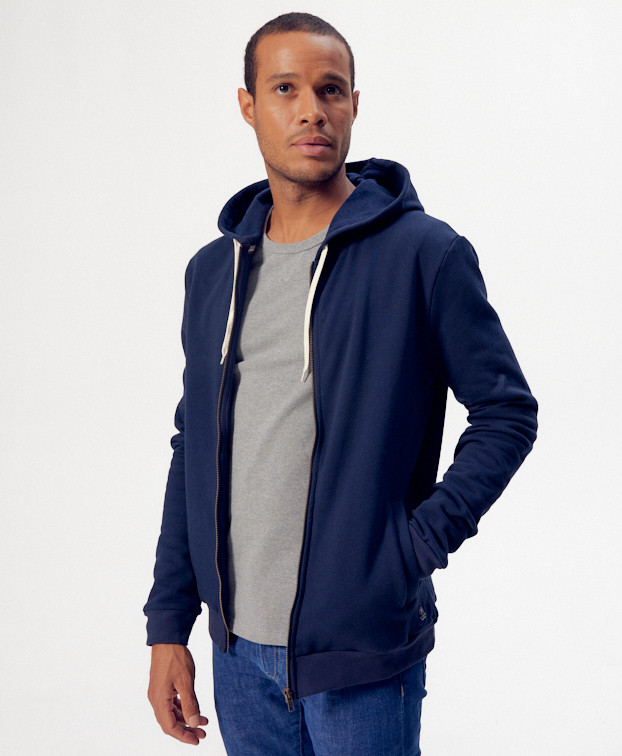 Sweat Célestin bleu en coton bio - La Gentle Factory - Vue principal Sweat Célestin bleu en coton bio - La Gentle Factory - Vue principal