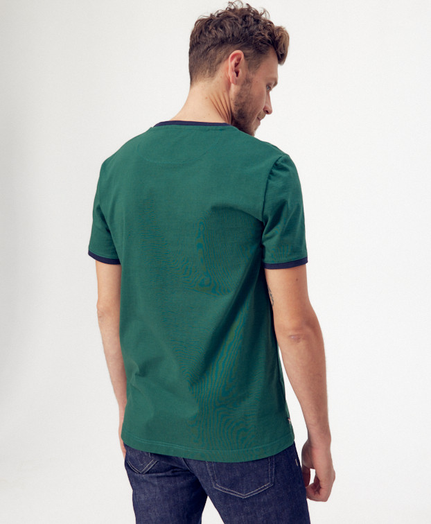 Tee-shirt Pio vert en coton bio - La Gentle Factory - Vue de Dos