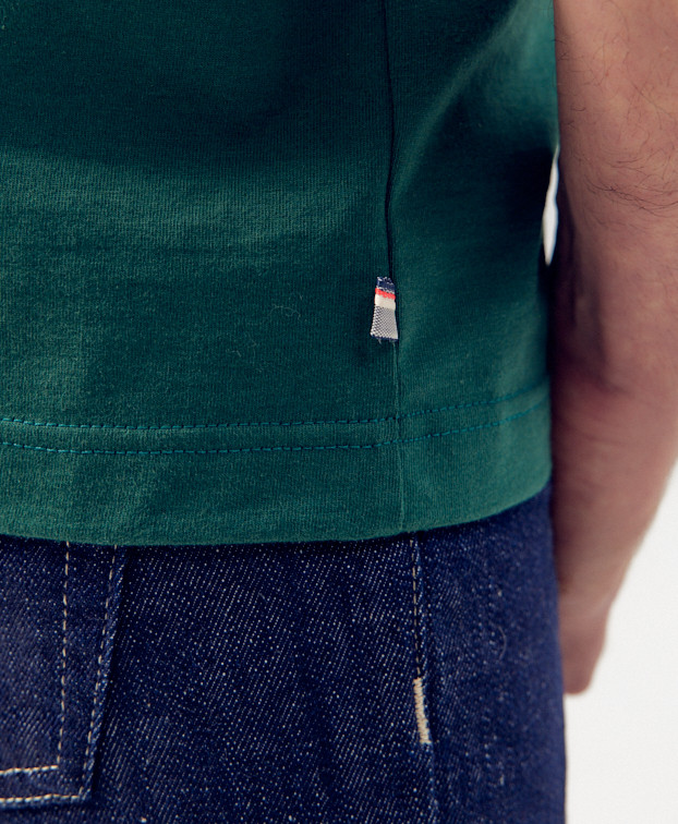 Tee-shirt Pio vert en coton bio - La Gentle Factory - Zoom Galon