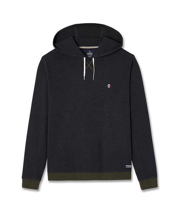 Sweat Perceval brodé gris recyclé - Vue complète
