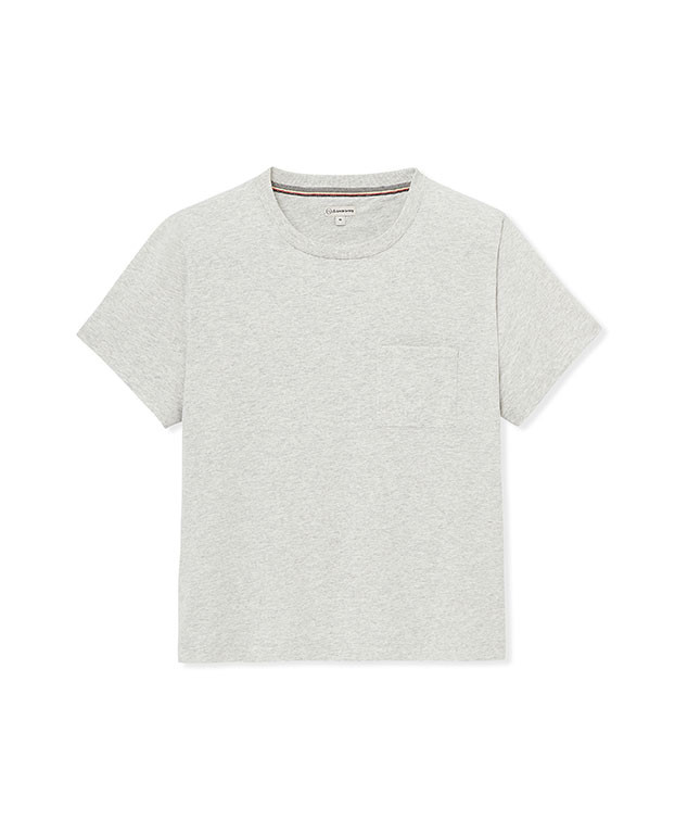 Tee-shirt Pauline gris recyclé - Vue complète Tee-shirt Pauline gris recyclé - Vue complète