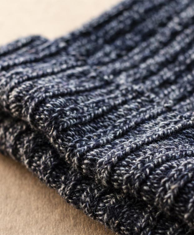 Bonnet Mont Blanc gris recyclé - Vue matière Bonnet Mont Blanc gris recyclé - Vue matière