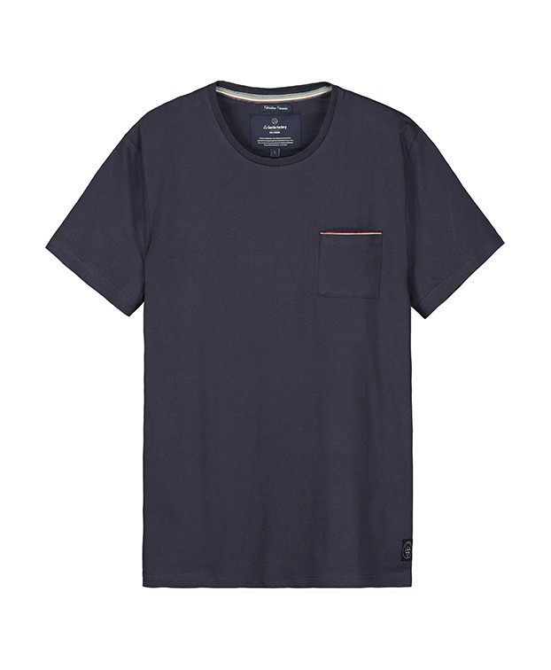 Tee-shirt Edmond bleu marine en coton bio - Vue complète Tee-shirt Edmond bleu marine en coton bio - Vue complète