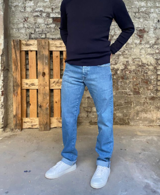 Jean Billy bleu jean en coton bio - La Gentle Factory - Vue jean