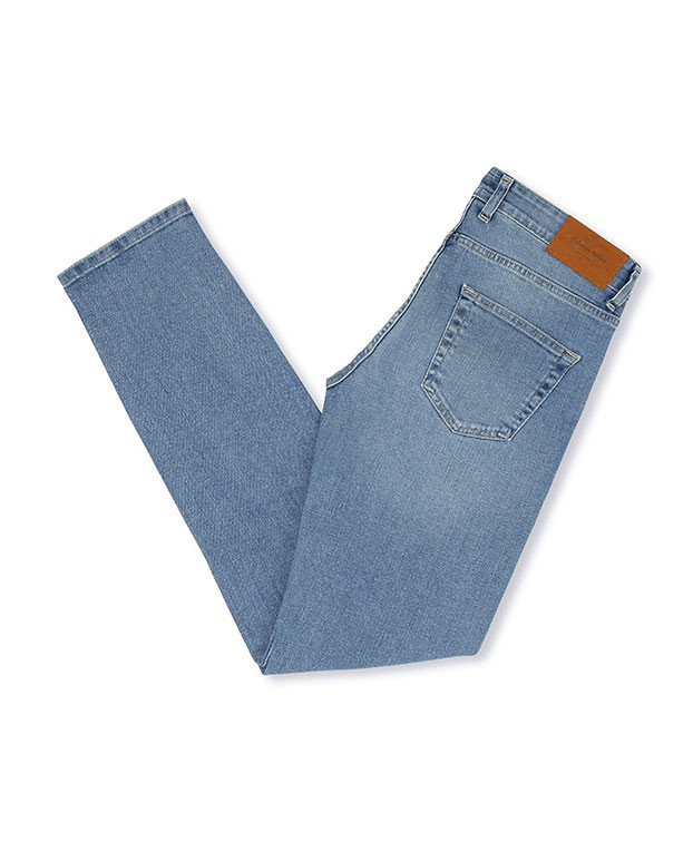 Jean Billy bleu jean en coton bio - La Gentle Factory - Vue à plat