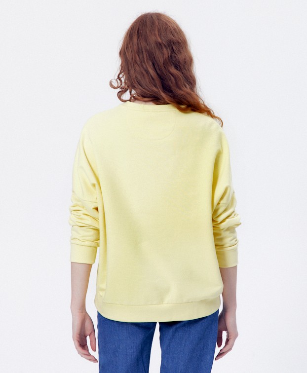 Sweat Helene Jaune Doux - vue de dos Sweat Helene Jaune Doux - vue de dos