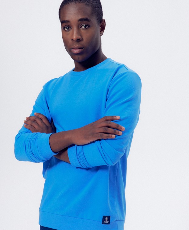 Sweat Hercule Bleu - vue silhouette Sweat Hercule Bleu - vue silhouette