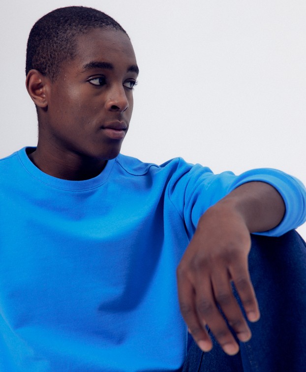 Sweat Hercule Bleu - vue col Sweat Hercule Bleu - vue col