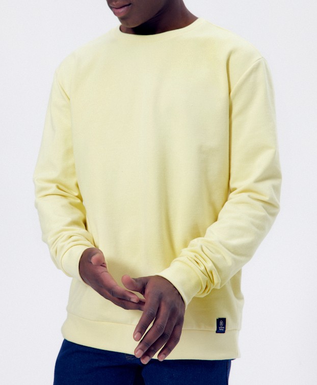 Sweat Hercule Jaune Doux- vue focus Sweat Hercule Jaune Doux- vue focus