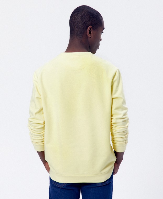 Sweat Hercule Jaune Doux- vue de dos Sweat Hercule Jaune Doux- vue de dos