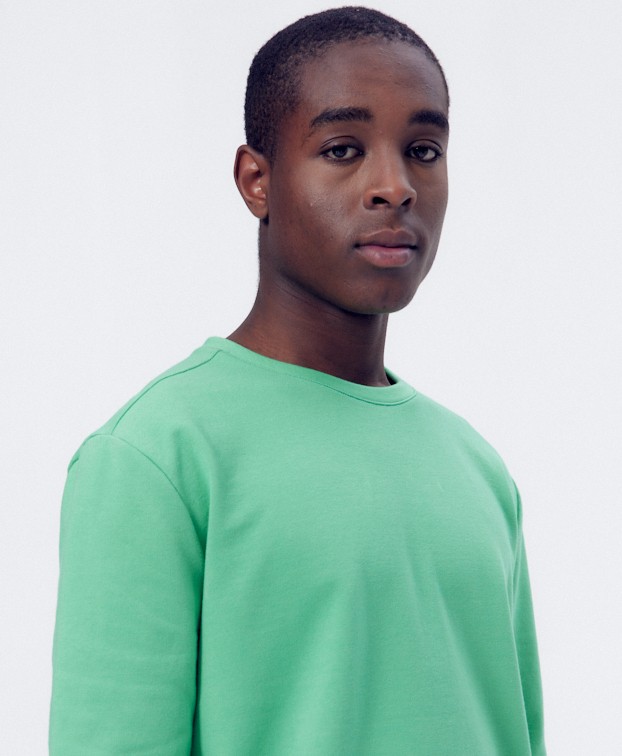 Sweat Hercule Vert Menthe _ vue de profil Sweat Hercule Vert Menthe _ vue de profil