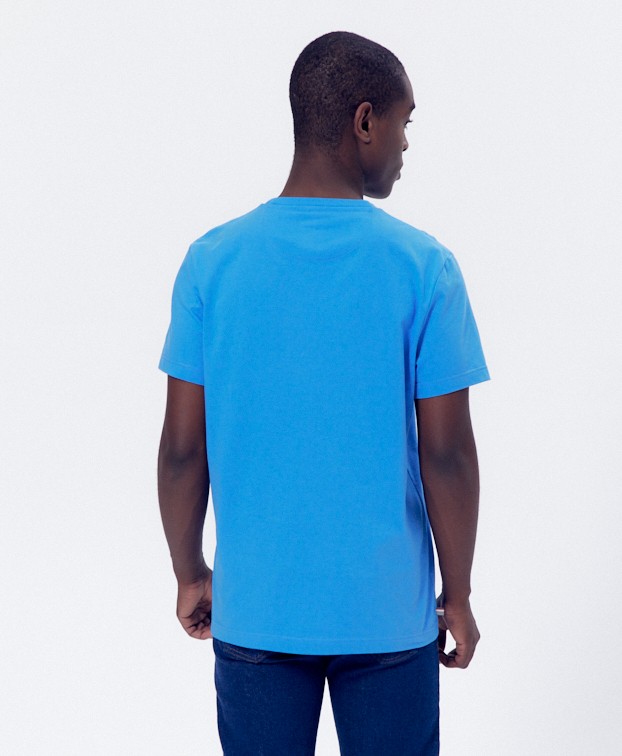 Tee-shirt Icare bleu azur - La Gentle Factory - vue de dos Tee-shirt Icare bleu azur - La Gentle Factory - vue de dos