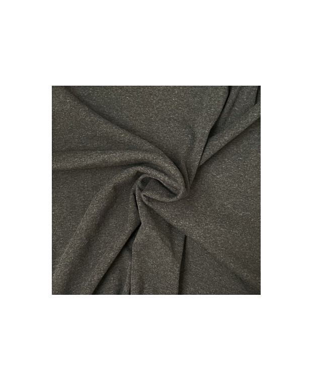 COUPON COTE 1x9 Gris Chiné Foncé - 1 COUPON COTE 1x9 Gris Chiné Foncé - 1