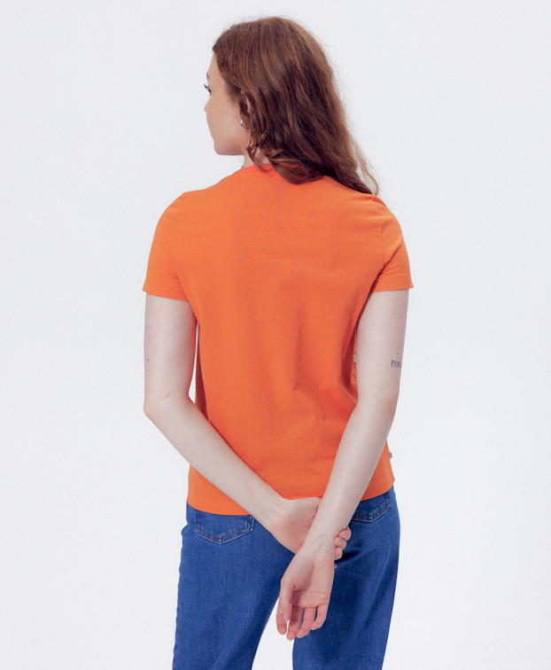 Tee-shirt Ida orange - La Gentle Factory - vue de dos Tee-shirt Ida orange - La Gentle Factory - vue de dos