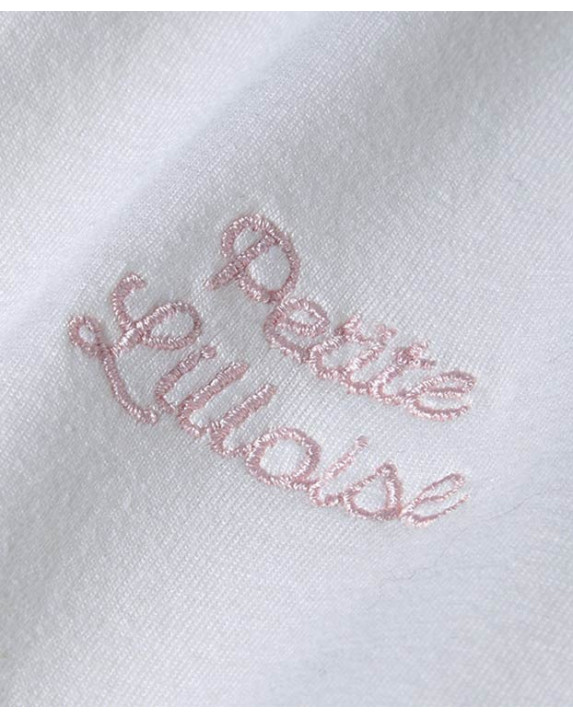 Tee-shirt Bianca brodé écru en coton bio - La Gentle Factory - zoom broderie