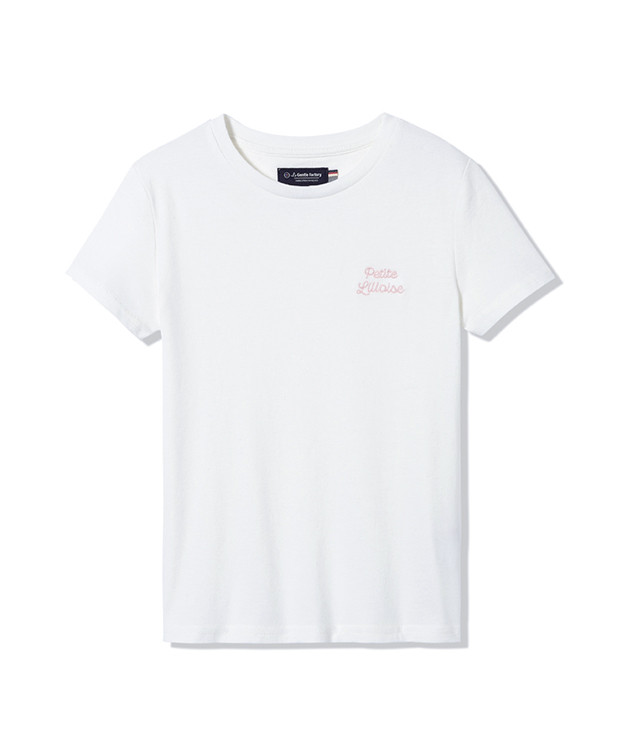 Tee-shirt Bianca brodé écru en coton bio - La Gentle Factory - vue aplat Tee-shirt Bianca brodé écru en coton bio - La Gentle Factory - vue aplat