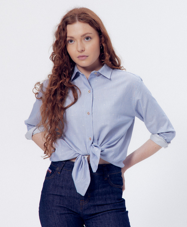 Chemise Camille - vue chemise nouée Chemise Camille - vue chemise nouée