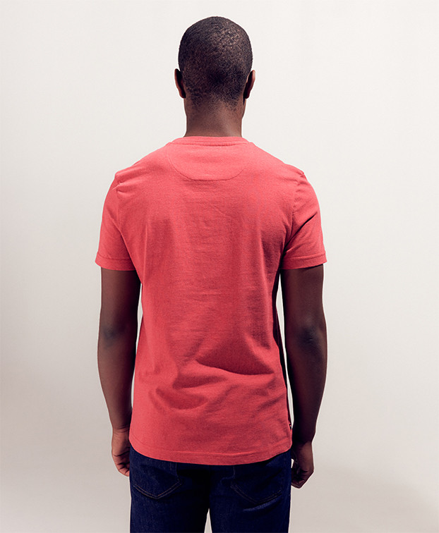Tee-shirt Philibert "Soleil" rouge en coton bio - La Gentle Factory - Vue dos Tee-shirt Philibert "Soleil" rouge en coton bio - La Gentle Factory - Vue dos