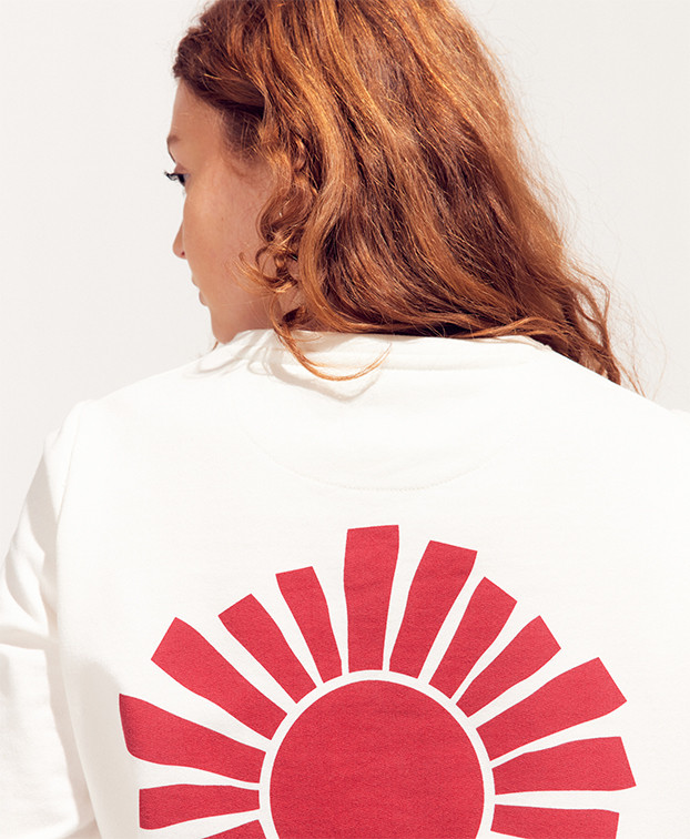 Sweat Stella écru "Soleil" en coton bio - La Gentle Factory - Zoom dos Sweat Stella écru "Soleil" en coton bio - La Gentle Factory - Zoom dos