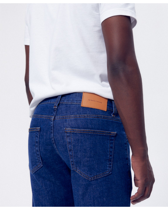 Jean Jacky slim stone en coton bio - L32 - vue zoom dos