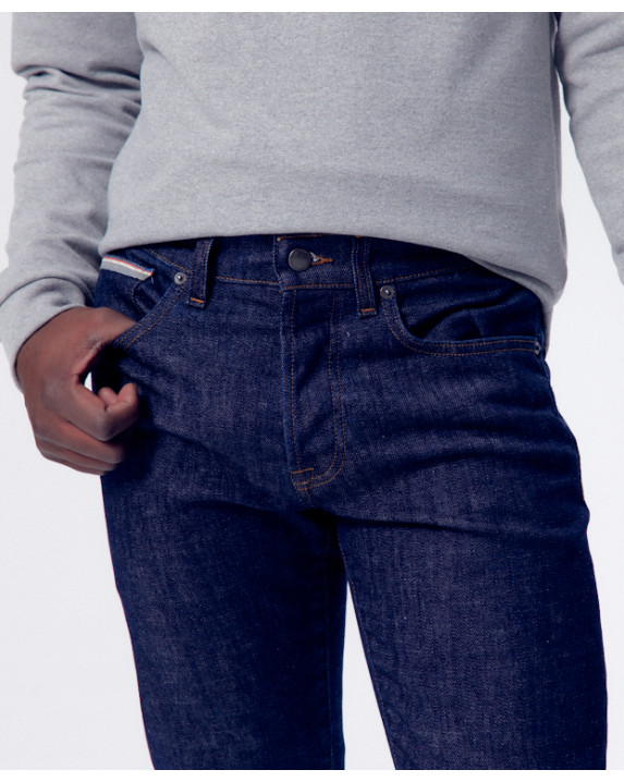Jean Jacky slim brut en coton bio - L32 - La Gentle Factory - Zoom avant