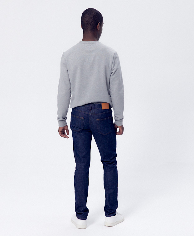 Jean Jacky slim brut en coton bio - L32 - La Gentle Factory - Silhouette dos Jean Jacky slim brut en coton bio - L32 - La Gentle Factory - Silhouette dos