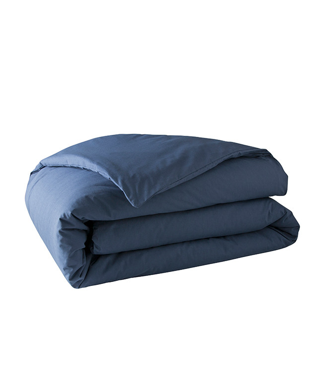 Parure de lit bleue en coton bio - La Gentle Factory - housse de couette