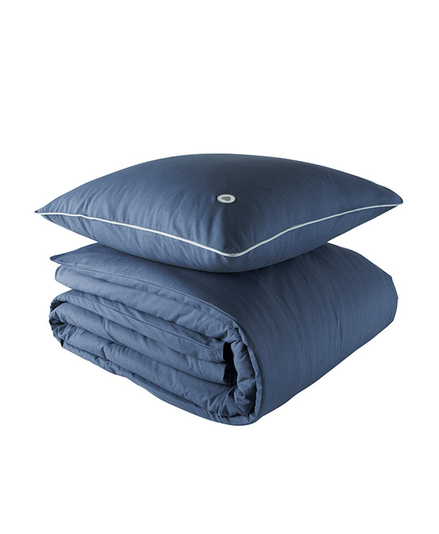 Parure de lit bleue en coton bio - La Gentle Factory - Parure complète