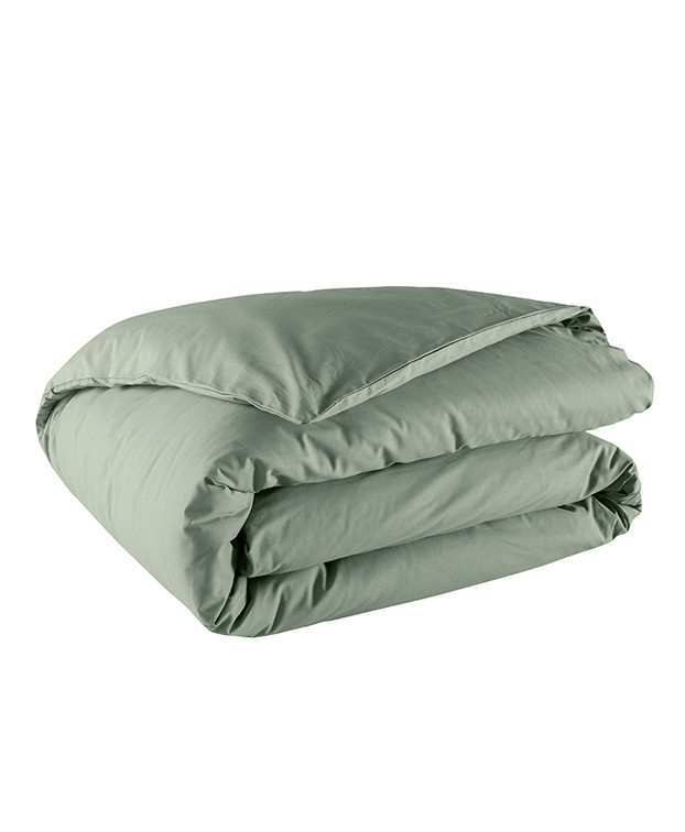 Parure de lit vert de gris en coton bio - La Gentle Factory - Housse de couette Parure de lit vert de gris en coton bio - La Gentle Factory - Housse de couette