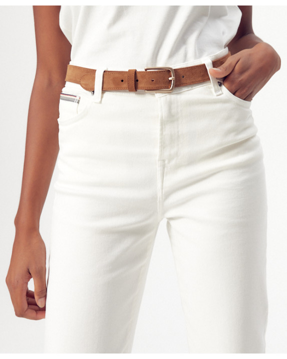 Ceinture Coralie marron en cuir - La Gentle Factory - Vue portée