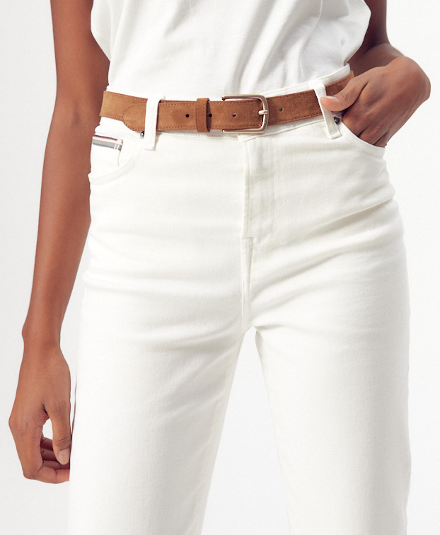 Ceinture Coralie marron en cuir - La Gentle Factory - Vue portée