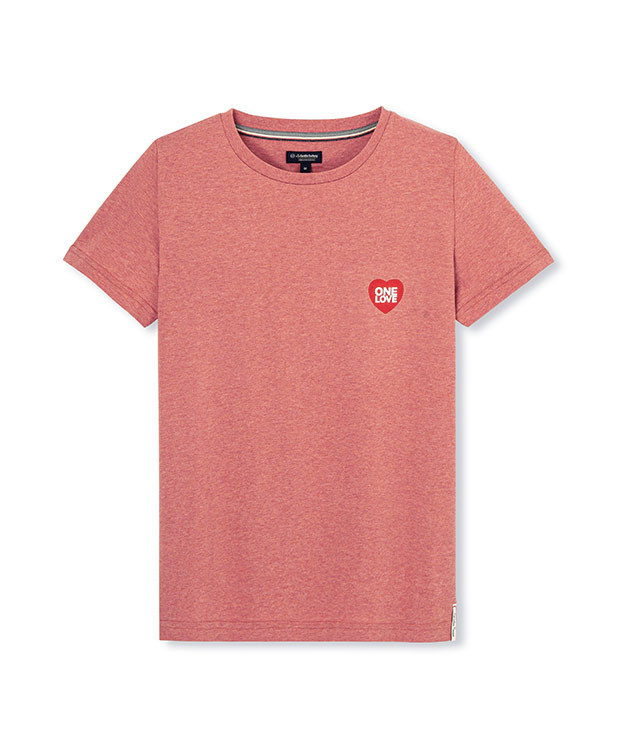 T-Shirt Made In France Femme Rouge chiné Coton bio - La Gentle Factory