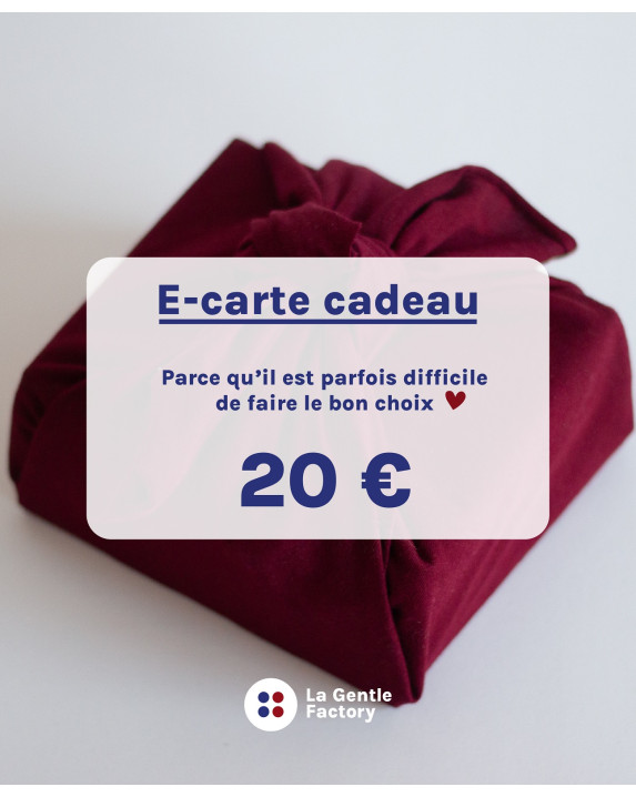 E-Carte Cadeau 20€ - La Gentle Factory