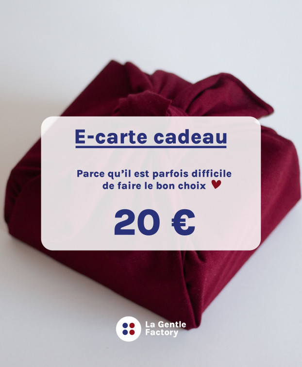 E-Carte Cadeau 20€ - La Gentle Factory