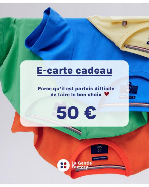 E-Carte Cadeau 50€ - La Gentle Factory