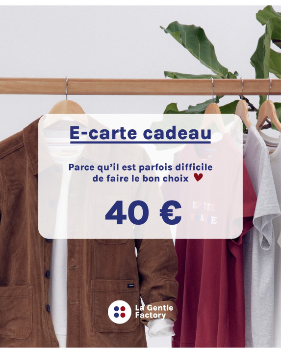 E-Carte Cadeau 40€ - La Gentle Factory