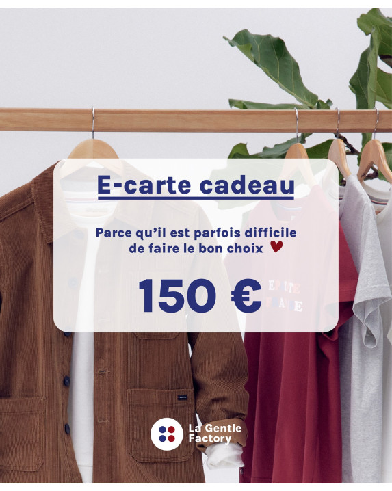 E-Carte Cadeau 150€ - La Gentle Factory