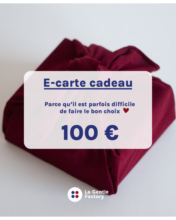 E-Carte Cadeau 100€ - La Gentle Factory
