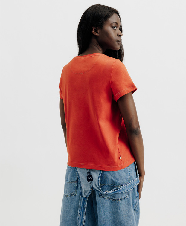Tee-shirt Femme Ida Orange Coton Bio - La Gentle Factory