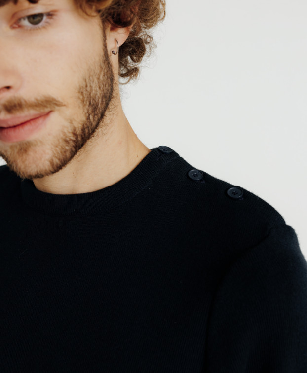 Pull Matthias - Vue détail boutons - La Gentle Factory
