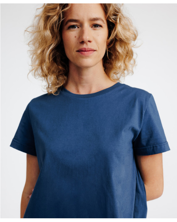Tee-shirt Ida Bleu Gris - La Gentle Factory - portrait
