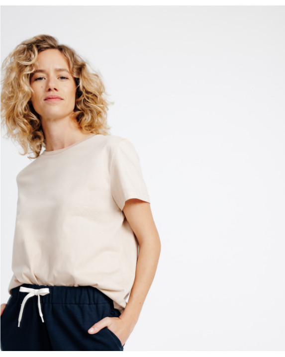 Tee-shirt Ida Sable - La Gentle Factory - Vue de profil