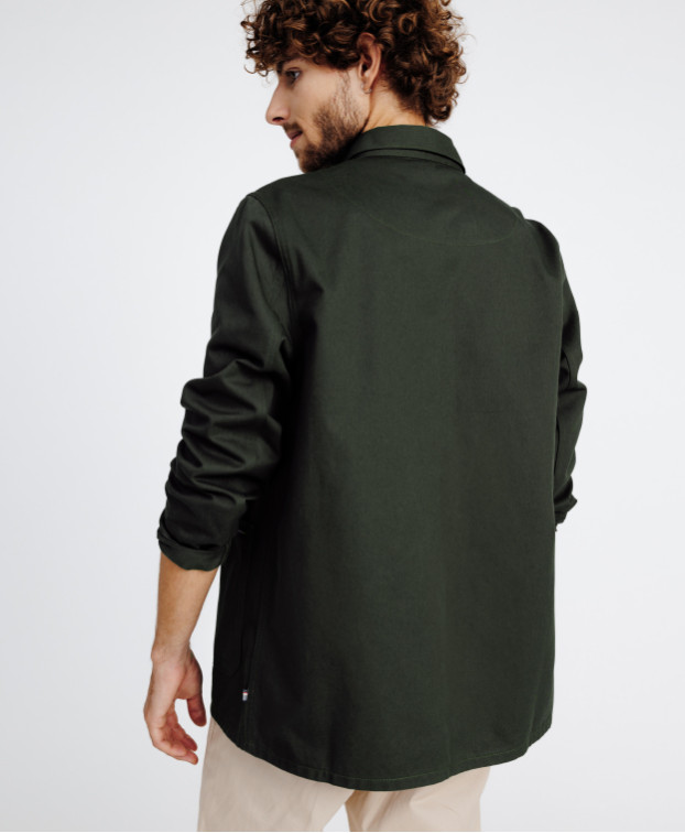 Veste de travail Valéry kaki - La Gentle Factory - Vue de dos
